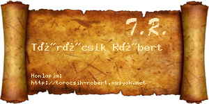 Töröcsik Róbert névjegykártya